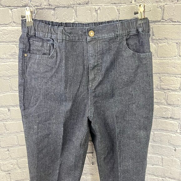 Denim & Co Cropped Capri Denim Jeans Size 12 New - Picture 3 of 9